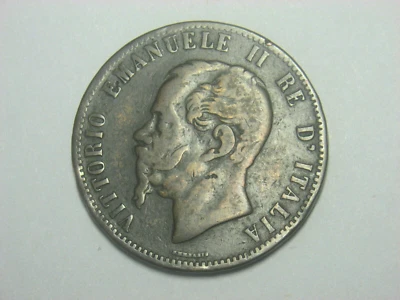 Italy 10 Centesimi  1867H - Image 1 of 2