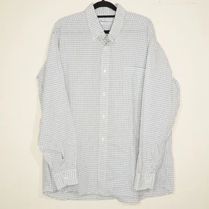 Burberrys of London Herren weiß blau Fensterscheibe kariert L/S Shirt Gr. 17,5 44 Vintage - Bild 1 von 9