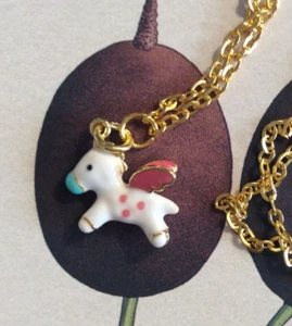 Einhorn Gold Kette Halskette im Organza Geschenktüte - Bild 1 von 3