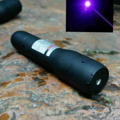 Waterproof Focusable 405nm Violet Purple Blue Laser Pointer Flashlight LED Torch - Image 1 of 4
