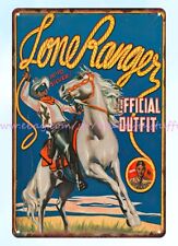 1940s Lone Ranger Outfit horse lover gift metal tin sign Tin Plaque wall posters