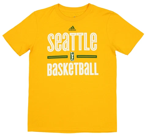 Adidas WNBA Youth Seattle Storm Practice Graphic Tee, Yellow Cover