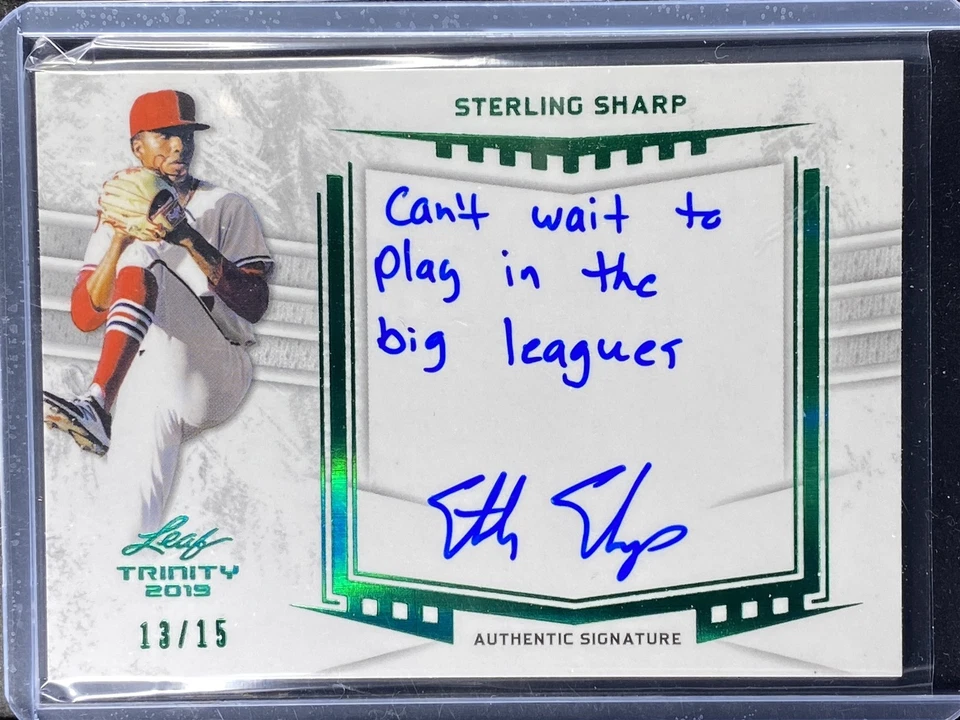 Sharp, Sterling - 2019 Leaf Trinity - Autograph - 13/15 - Image 1 of 1