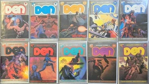 Richard Corben's DEN #1 2 3 4 5 6 7 8 9 10, Full Set Lot, Fantagor Press 1988-89 - Bild 1 von 9