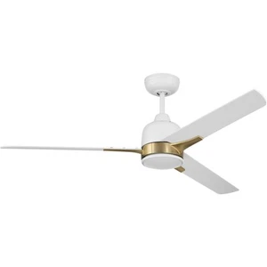 Craftmade FUL52WSB3 Fuller Indoor Ceiling Fan White/Satin Brass - Picture 1 of 1