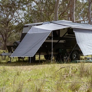 Caravan Awning Porch Extension Waterproof HD Roof with Shade Cloth Mesh End Wall - Picture 1 of 6