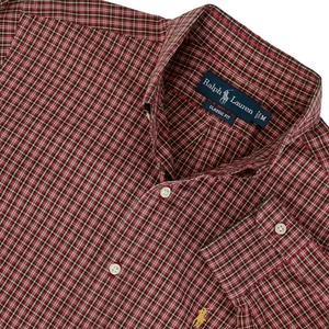 Camisa a Cuadros Ralph Lauren Para Hombre Grande Roja Negra Amarilla Con Botones Calce Clásico - Imagen 1 de 12