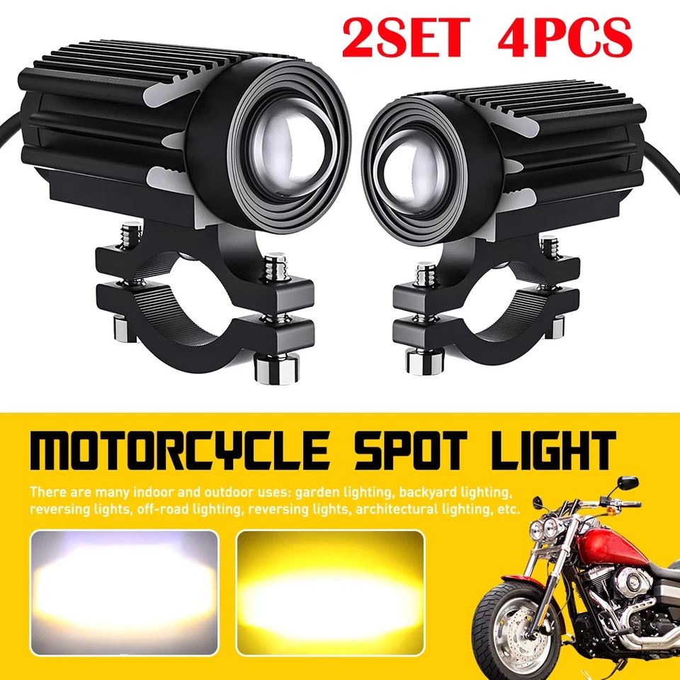 4X Foco LED para moto Faro antiniebla de conducción amarillo blanco Foto 1 de 4