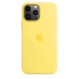 OEM Apple iPhone 13 Pro Max Silikon Case mit Magsafe (Modell A2708) - Lemon Zest. - Bild 1 von 5