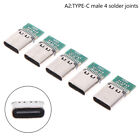 5Pcs Usb 3.1 Type C Connector Solder Wire And Cable Support Pcb Board Wiv