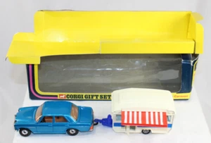 Vintage Corgi Set 24 Mercedes 240D Caravan Travel Trailer (MINT) Box Torn - Picture 1 of 23