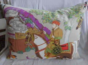 Kopfkissen 38x48cm Bezug + Federkissen Sofakissen elegant orientalisch bunt - Bild 1 von 7