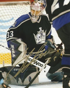 YUTAKA FUKUFUJI SIGNED LOS ANGELES LA KINGS GOALIE 8x10 PHOTO #2 Autograph PROOF - Picture 1 of 2