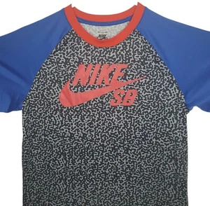 Nike SB Dry Fit Youth Large Skateboarding Compression T-Shirt Blue Camo - Used - Picture 1 of 8