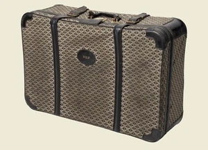 OSCAR WINNING ACTOR GREGORY PECK OWNED GOYARD BLACK GOYARDINE LARGE SUITCASE - Picture 1 of 6