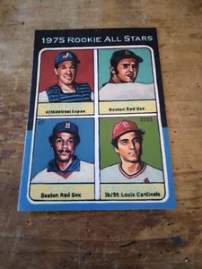 Baseball Art Card Print of  1975 Rookie Card with Jim Rice, Gary Carter, Lynn - Picture 1 of 2