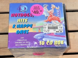 45 RPM Hotdogs Hits & Happy Days 10 CD Box Set Rock N Roll 50’s RARE OOP DISKY - Picture 1 of 4