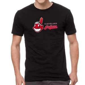 Cleveland Indians Logo schwarz T-Shirt -592 - Bild 1 von 2