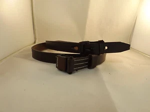 Wehrmacht Mousqueton 98k Sangle Bandoulière Armée de Terre Wss Lw Marine Cuir - Picture 1 of 3