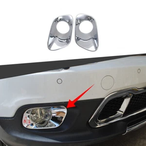 2pcs Chrome Front Fog Lamp Light Cover Trim Bezels For Jeep Cherokee 2014-2018 - Imagen 1 de 11