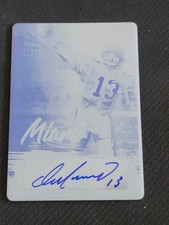 2022 LEAF SPORTS DAN MARINO #ed 1/1 CYAN PRINTING PLATE AUTO AUTOGRAPH