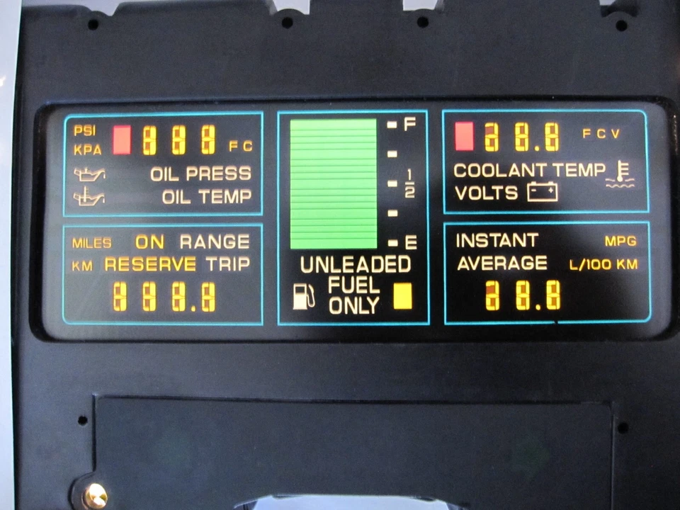 Corvette 1984 tablero digital panel "CENTRO" información de combustible pantalla LCD NUEVO Foto 1 de 1