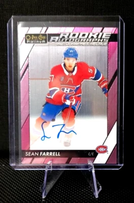 2023-24 O-Pee-Chee Platinum SEAN FARRELL #R-SF Rookie Autograph Matte Pink 1:216 - Image 1 of 2
