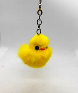 Yellow Fuzzy Ducky Ceiling Fan Pull Light Lamp Chain - Picture 1 of 2