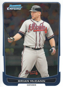 2012 Bowman Chrome Atlanta Braves Baseball Card #167 Brian McCann