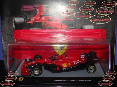 Ferrari SF21 Carlos Sainz #55 2021 1:43 + N 6 Ferrari Official Product - Immagine 1 di 3