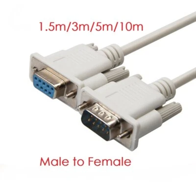 Cavo Seriale DB9 9 Pin RS232 Maschio a Femmina Cavo Prolunga Convertitore PC - Immagine 1 di 4
