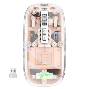 3 Modes Wireless Bluetooth Transparent Mouse 2.4G USB 2400DPI Adjustable Mice - Picture 1 of 31