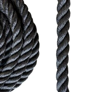 Cuerda Dacron de poliéster negra de 1 1/2" poli-Dac cuerda de batalla por el pie $2.99/pie 1.5 - Imagen 1 de 7