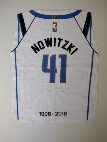 Dirk Nowitzki Jersey Towel Retirement Ceremony Commemorative NBA SGA 16"x12" Cover