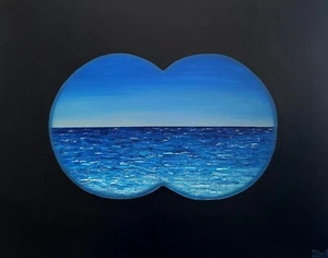 Original Acrylic Seascape painting "Looking for the Summer", 22"x28"x0.75" - Picture 1 of 5