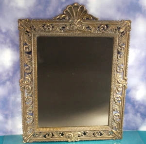 traumhaft antiker Wand Spiegel Messing silber/versilbert 43x32 gemarkt Mod. Dep. - Bild 1 von 7