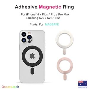 Adhesive Magnetic Ring iPhone 11 12 13 14 Pro Max Samsung S20 S21 S22 MAGSAFE AU