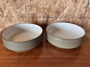 2 Mid Century Denby Camelot Dark Green 9" Round Vegetable Serving Bowl vintage - Picture 1 of 9
