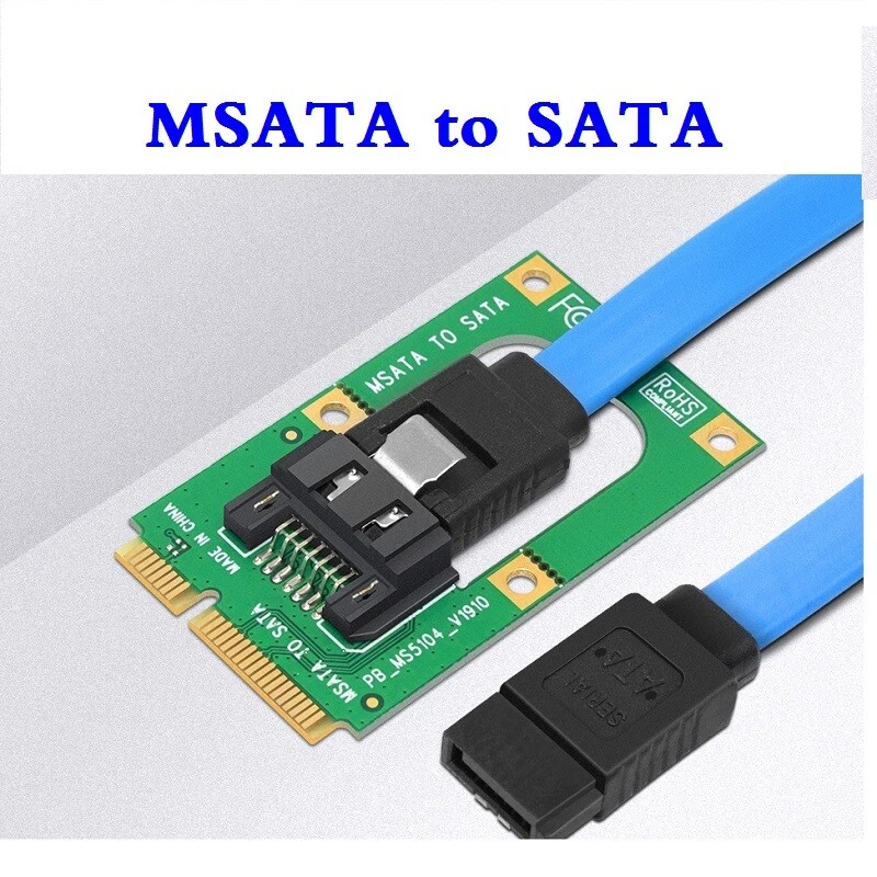 Mini SATA zu SATA Karten Konverter von mSATA zu 7 Pin SATA Verlängerung Adapter SSD - Bild 1 von 4
