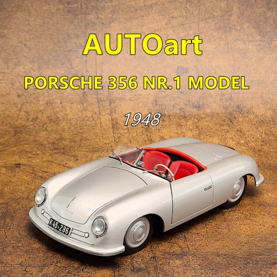 AUTOart 1/18 Porsche 356 Versión Museo Simulación Aleación Coche Modelo Metal Foto 1 de 4