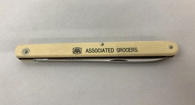 Vintage Schrade EE. UU. Nº Cuchillo 105 Fruit Produce Publicidad de comestibles asociados Foto 1 de 4