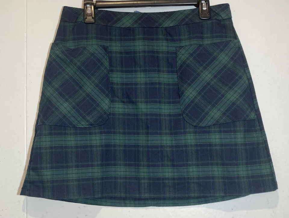 Minifalda Y2K Arizona Jean Co Juniors Talla 13 Verde Marino A Cuadros Preppy Grunge Foto 1 de 4
