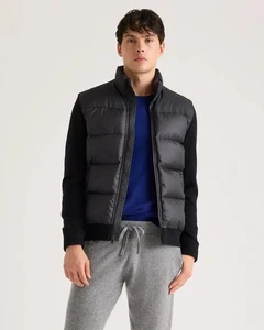 Giubbotto uomo Quince misto media piumino e cashmere nero grande esaurito  - Foto 1 di 8
