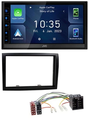 JVC DAB Bluetooth MP3 USB 2DIN Autoradio für Fiat Ducato Citroen Jumper Peugeot - Bild 1 von 4
