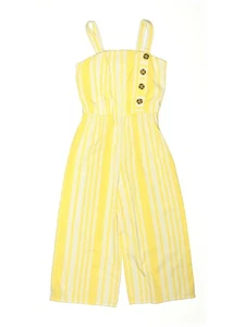 Jenna & Jessie Girls Yellow Overalls 8 - Picture 1 of 2