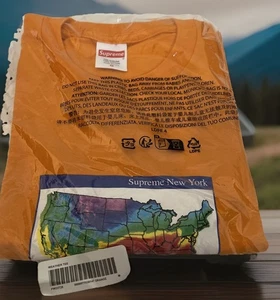 Supreme Weather T-Shirt orange Größe Medium (100 % authentisch) BRANDNEU FW23 WOCHE 7 - Bild 1 von 13