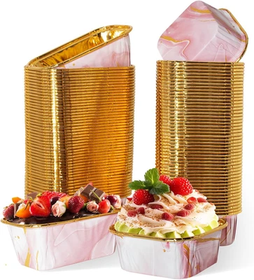 Mini Muffins Papierförmchen 100 Stück Minimuffinform Papier Backform Quadratisch - Bild 1 von 4