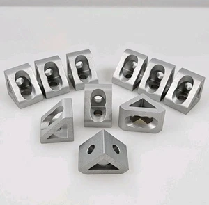 80/20 ● 4132 ● 10 Series 2 Hole - Gusseted Inside Corner Bracket《OEM》Pack Of 10 - Picture 1 of 11