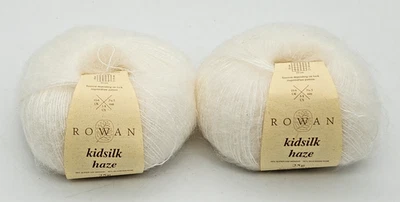 Lote de 2 -Rowan Kidsilk Haze - #603 Blanco/Crema -Mohair/Seda -25g/229 yardas cada uno Foto 1 de 4
