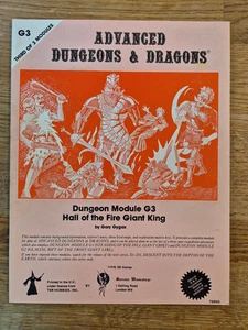 Advanced D&D Dungeon Module G3 Hall of the Fire Giant King Faerie UK Print - Bild 1 von 3